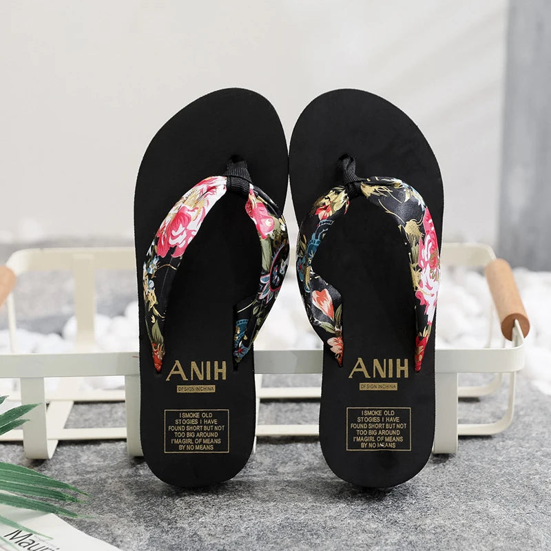 Fashion Women Flip Flops Beach Flat Slippers Casual outside Sandals Summer Ladies Shoes Leisure Slippers Slide Chaussure Femme